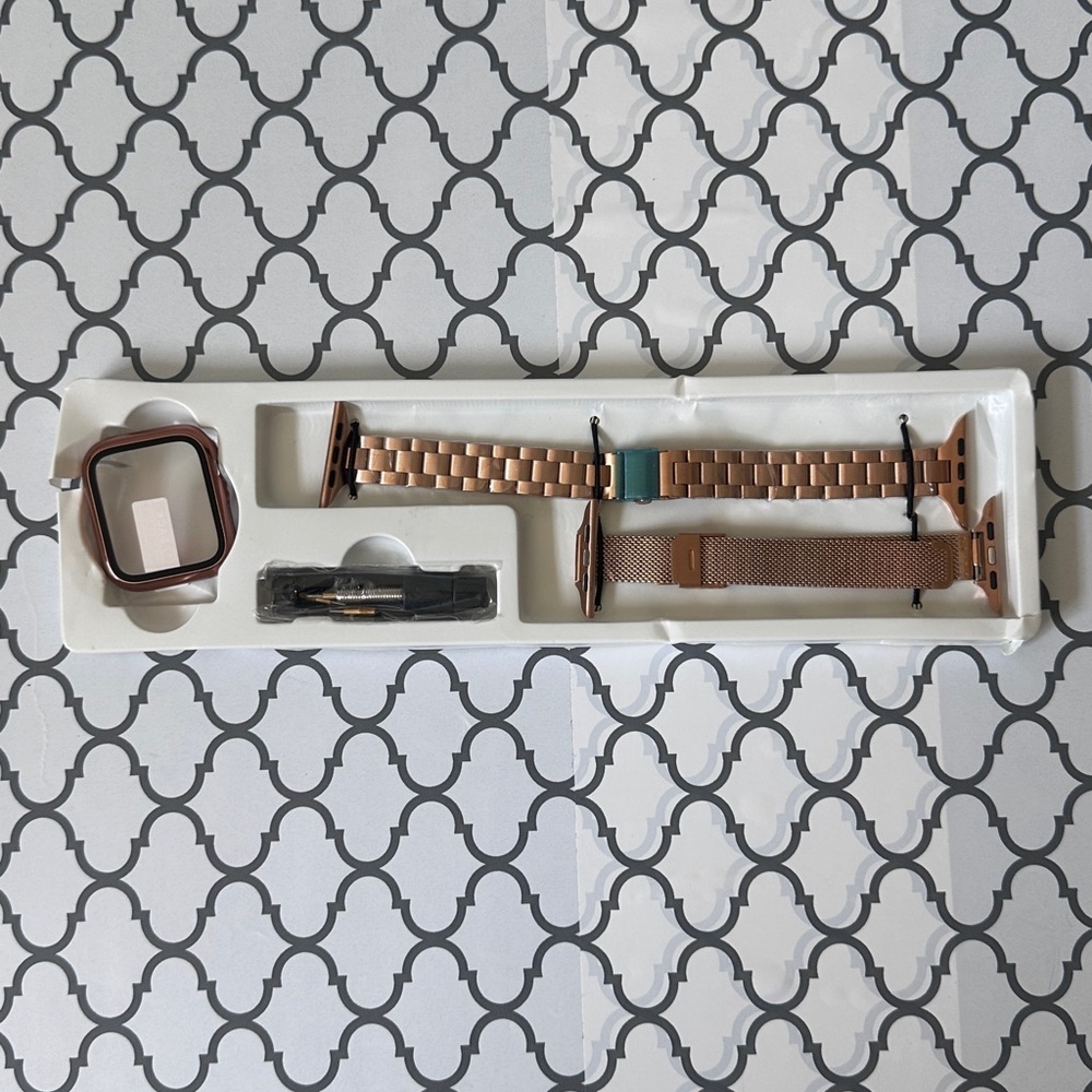 Rose Gold Smartwatch Band Set